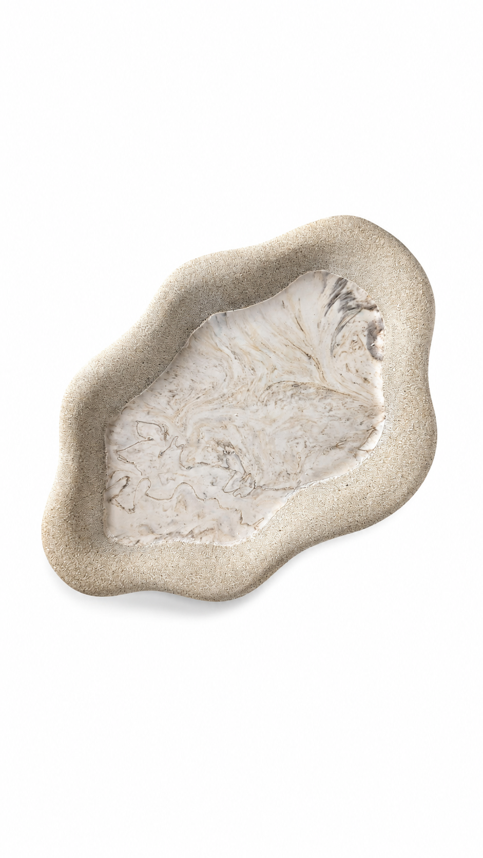 Atlantic Cloud Dish - handmade Jesmonite marble trinket dish