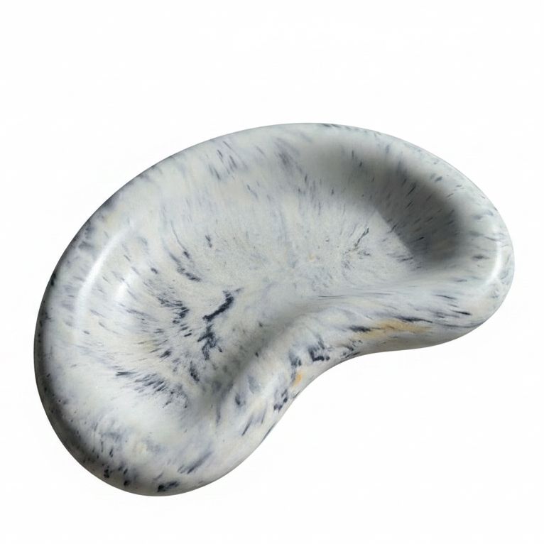 Grey Marble Bowl - White Background