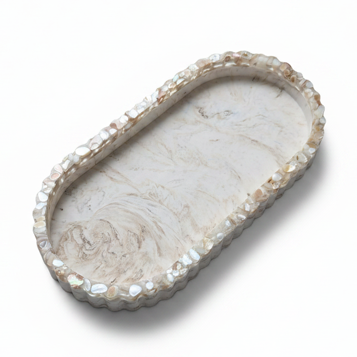 Mother of Pearl Tray - Clean Background